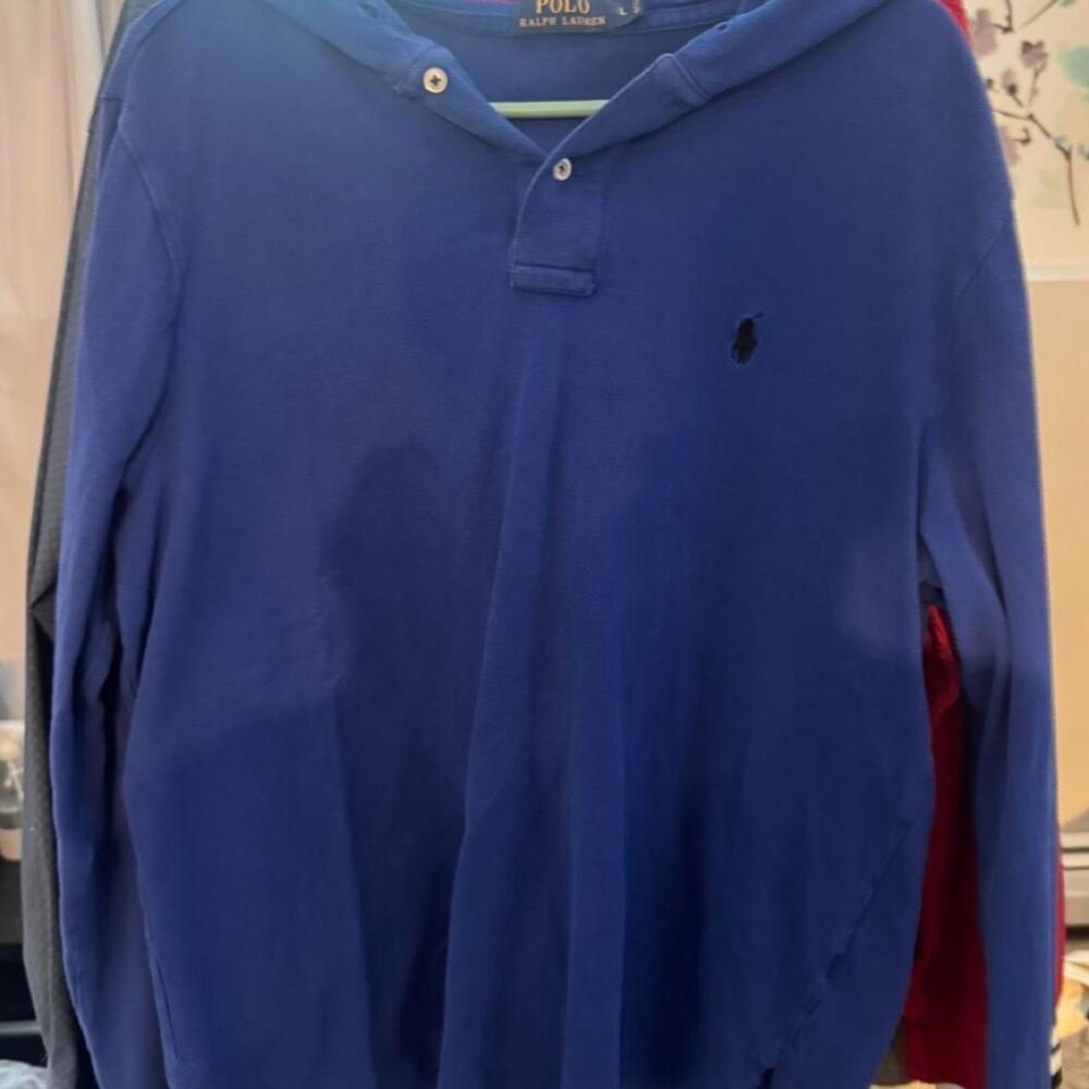 Polo-ralph-lauren Men's Blue and Purple Hoodie